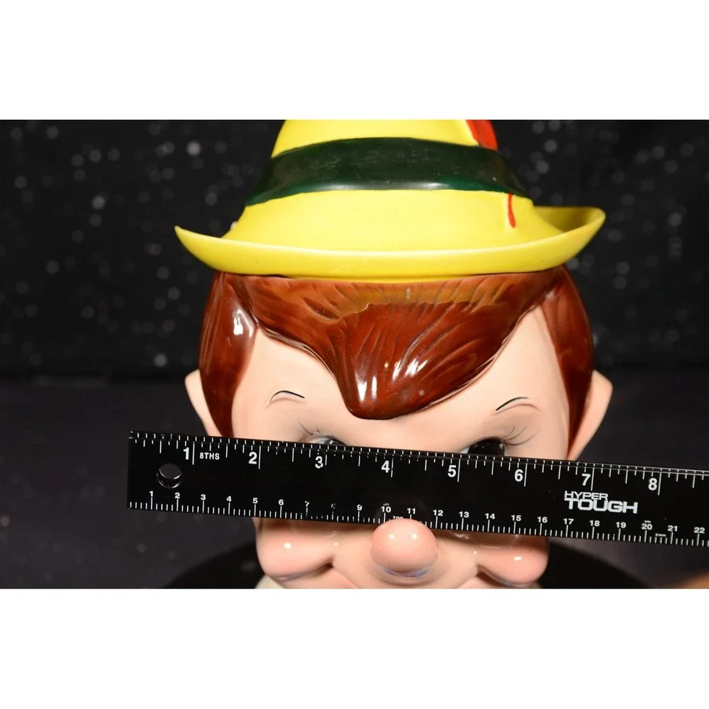 RARE Pinocchio Head Cookie Jar‎ Walt Disney Vintage Disneyana Collectible